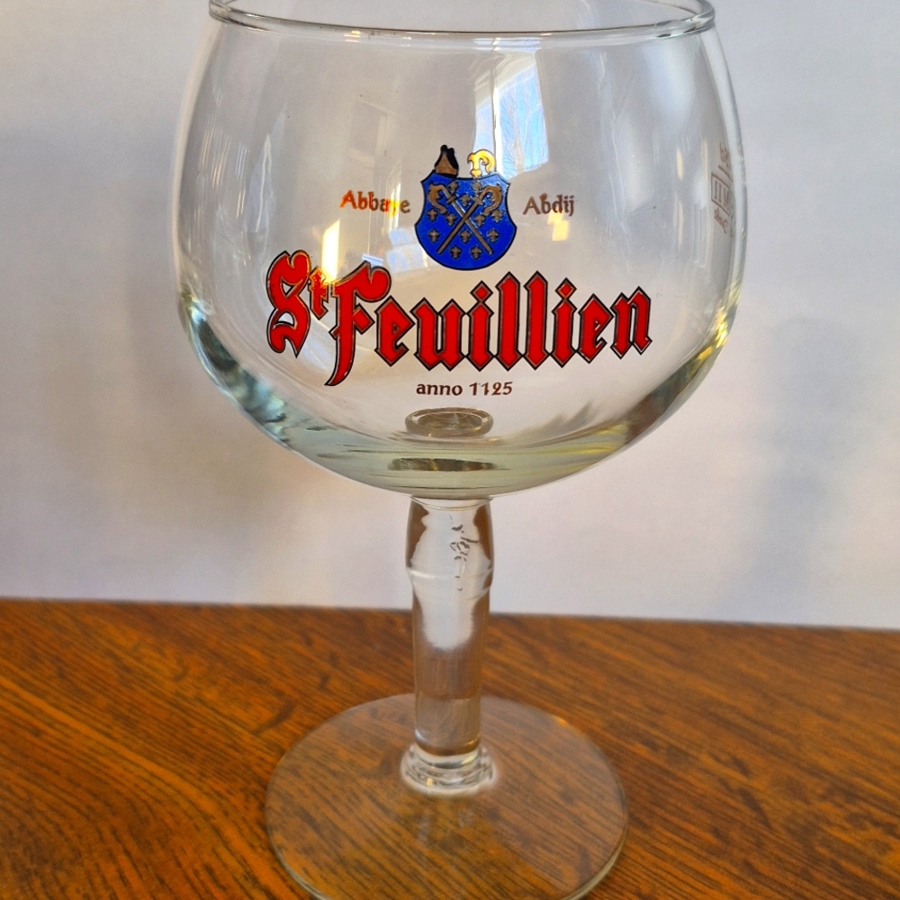 St. Feuillien Abbaye Abdij Stemmed Belgian Ale Goblet Chalice Beer Glass 25 cl